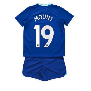 Chelsea Mason Mount #19 Hjemmedraktsett Barn 2022-23 Kortermet (+ Korte bukser)